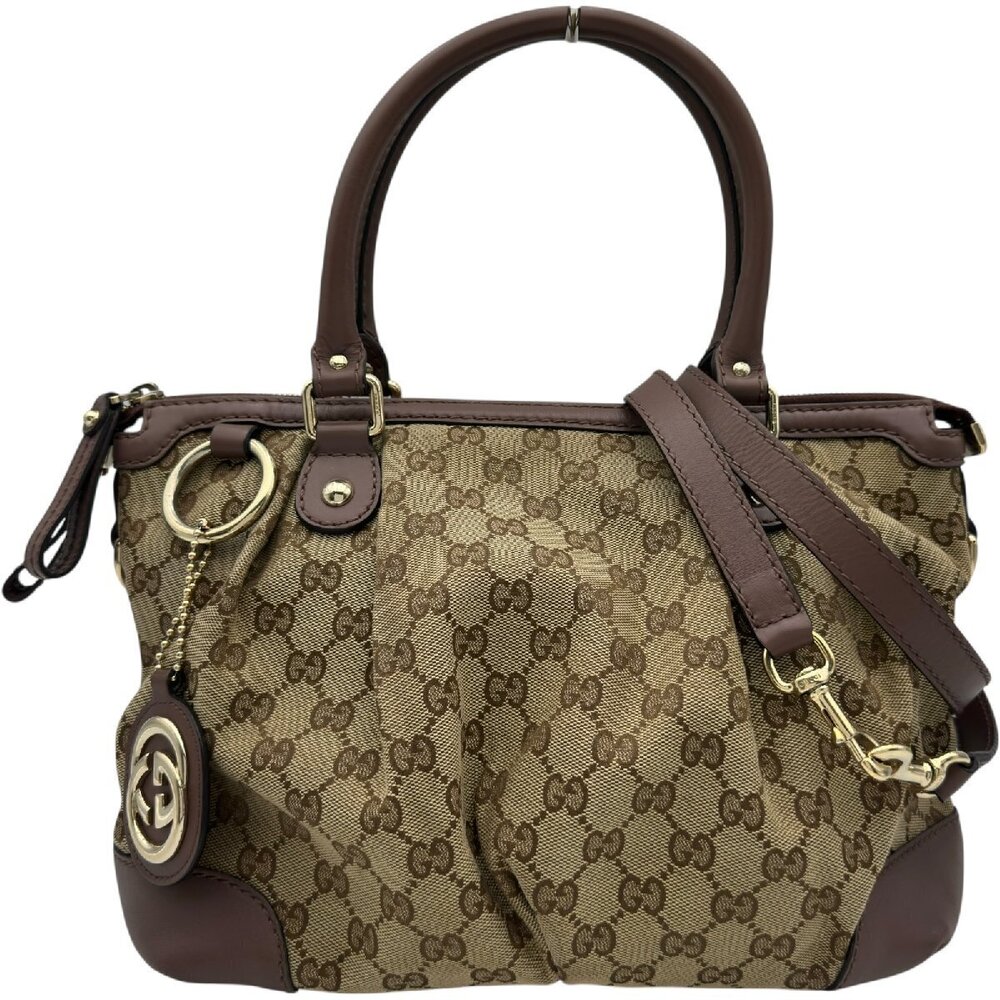 Gucci Sukey Tote Bag Brown GG Canvas Shoulder